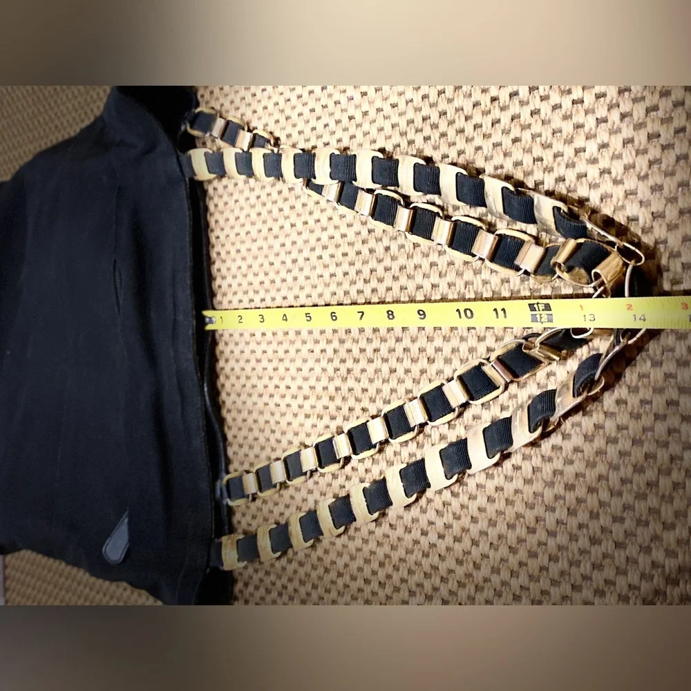 Salvatore Ferragamo Canvas Black Chain Strap Bag - Picture 13 of 17